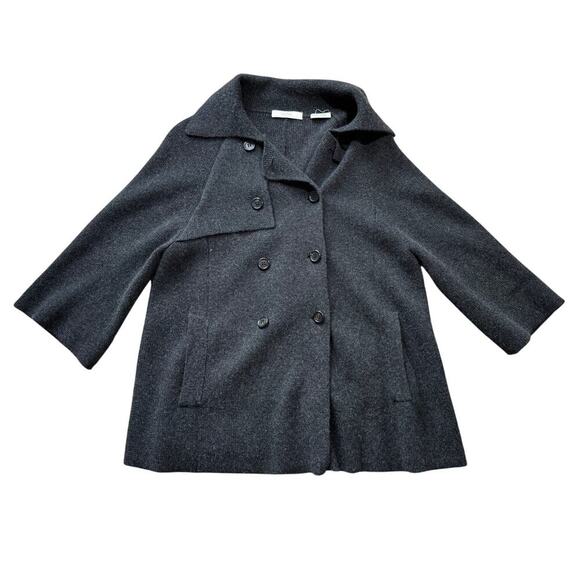 Neiman Marcus Gray 100% Cashmere cardigan sweater/Jacket/Coat, Small, VERY SOFT - Picture 2 of 11